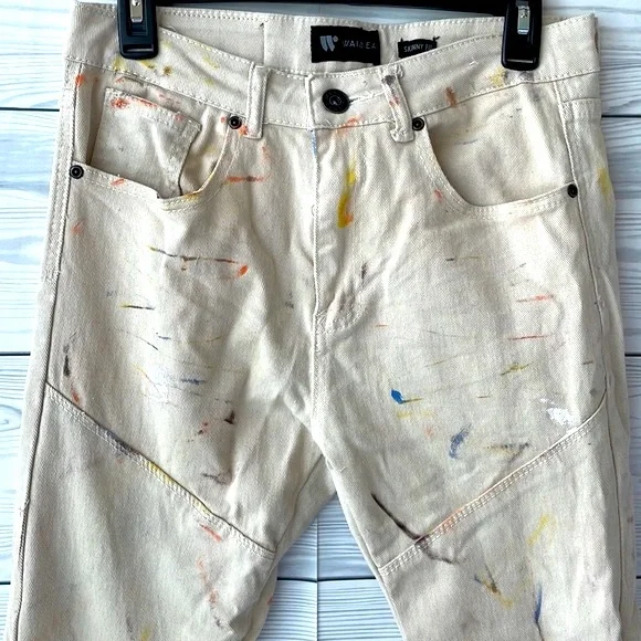 Bone Paint Skinny Jeans - Picture 2 of 8